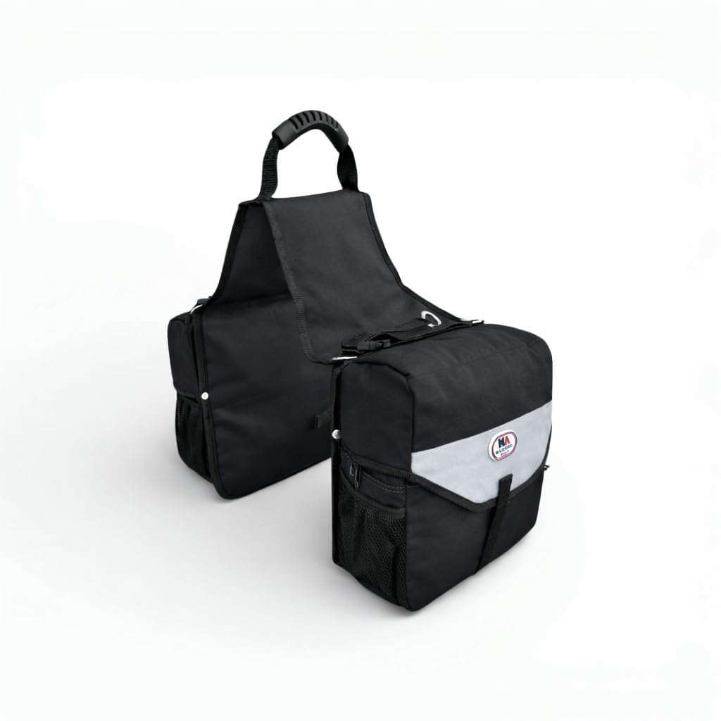 4-Piece Nylon Saddle Bag Set with Horn Bag, Cantle Bag & Pommel Bag N148502