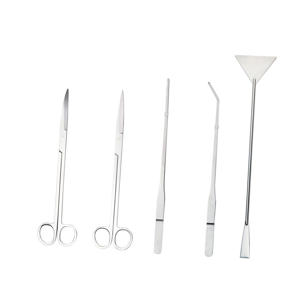 Stainless Steel Aquarium Plant Kit Tweezers Scissors and Spatula F90173