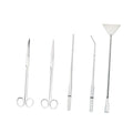 Stainless Steel Aquarium Plant Kit Tweezers Scissors and Spatula F90173