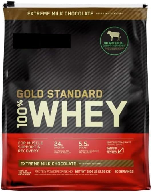 100% Whey Protein Powder, Extreme Milk Chocolate, 5.64 lb S6794