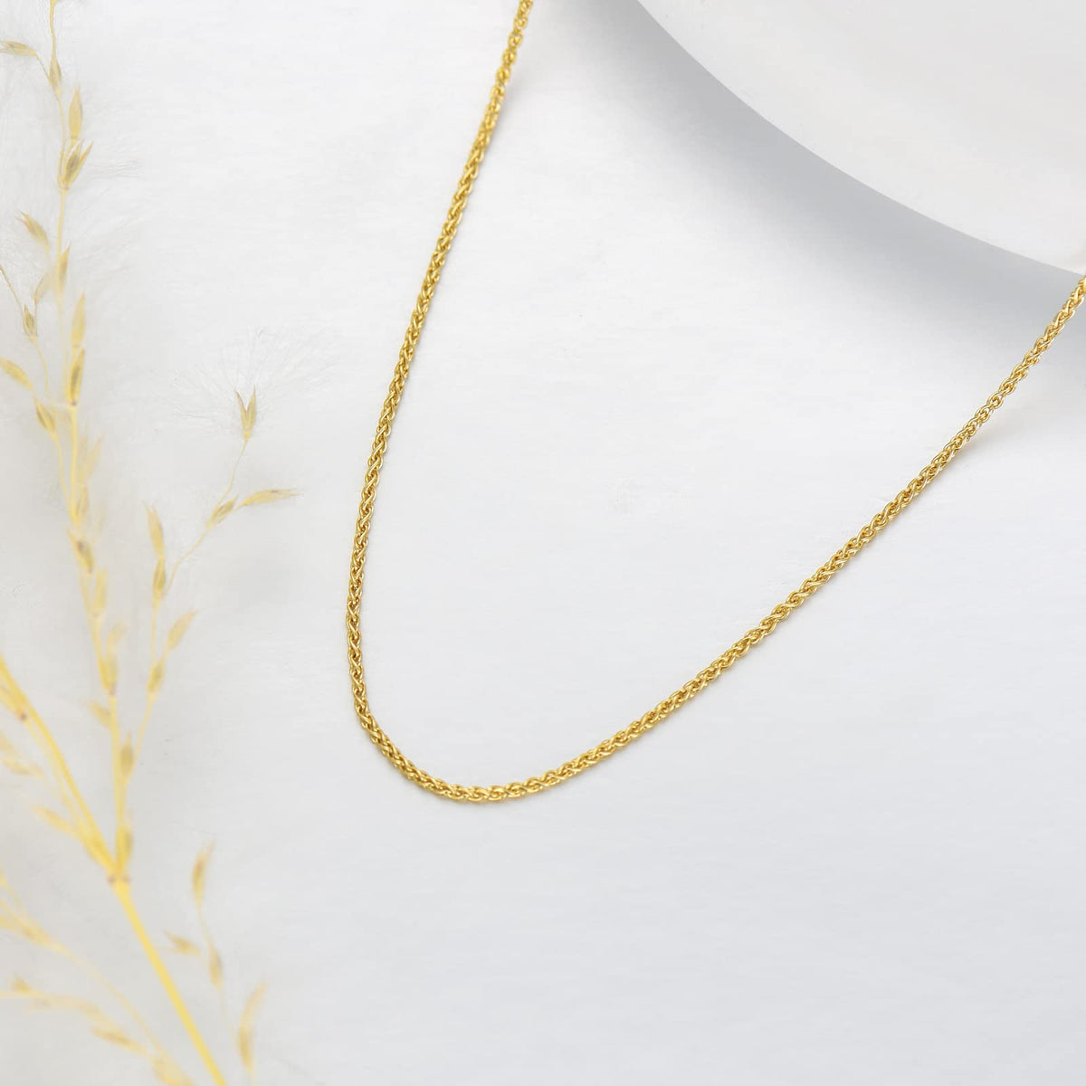 14k Yellow Gold Cuban Link Curb Chain Necklace I394699