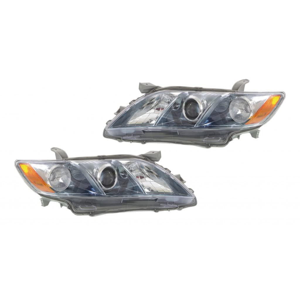 Toyota Camry Hybrid Headlight Unit 2007-2009 Pair Driver and Passenger Side Replacement L3256
