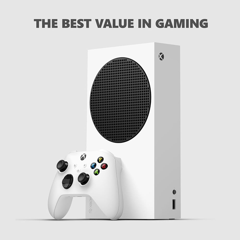 Robot White 512GB All-digital Gaming Console with Dual Wireless Controllers V505578