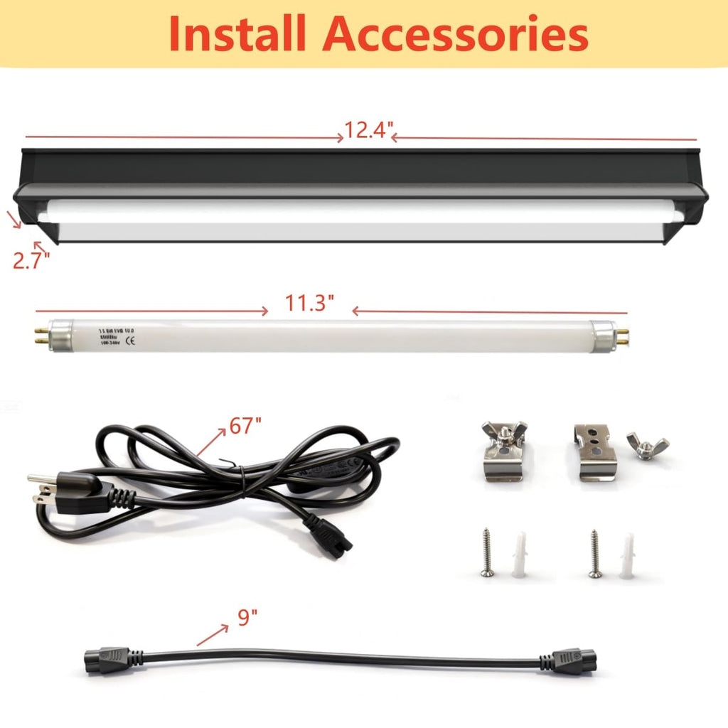 8W T5 UVB UVA Reptile Light Fixture and Bulb Kit F710913