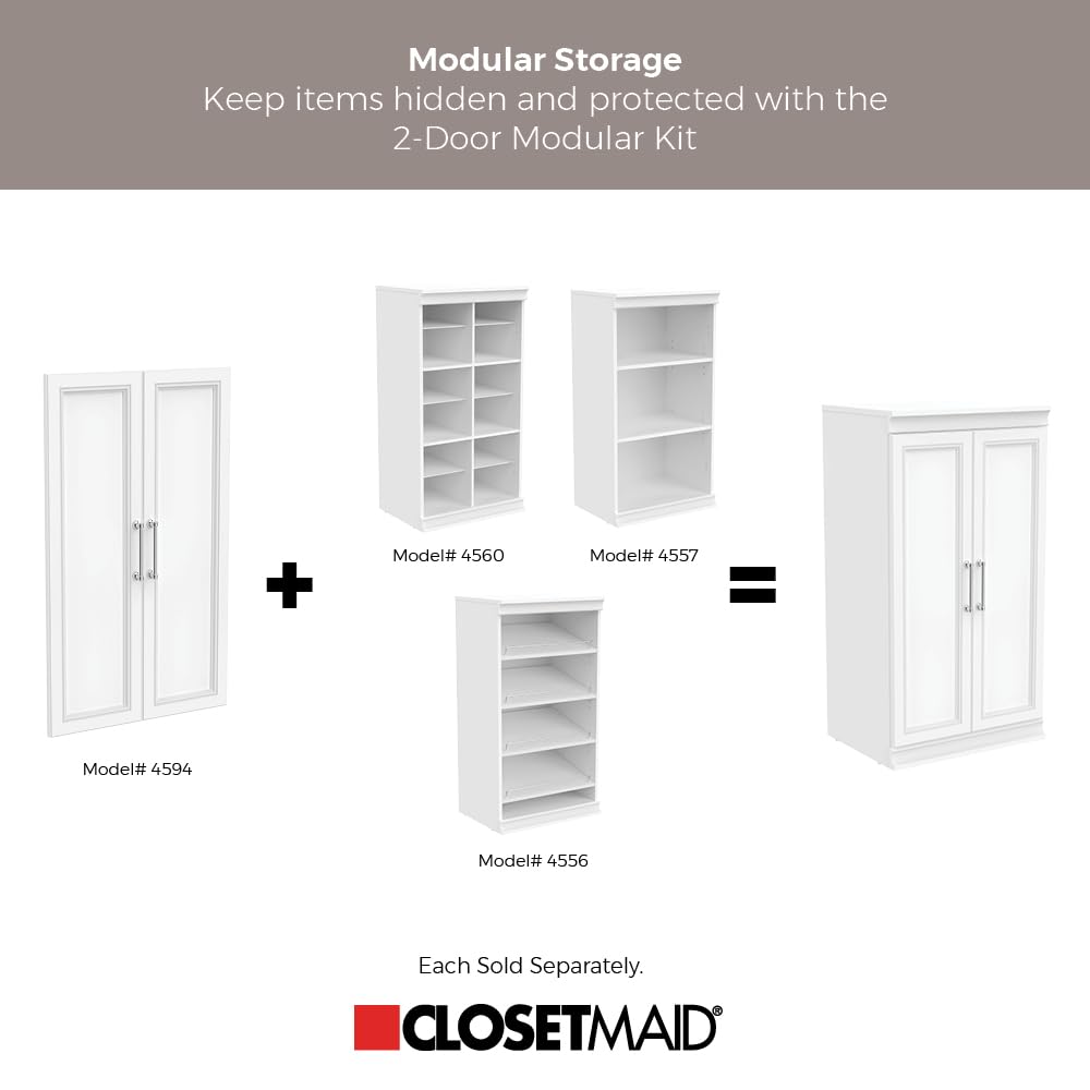 White Modular Storage Shelf Unit with 3 Shelves Z36259
