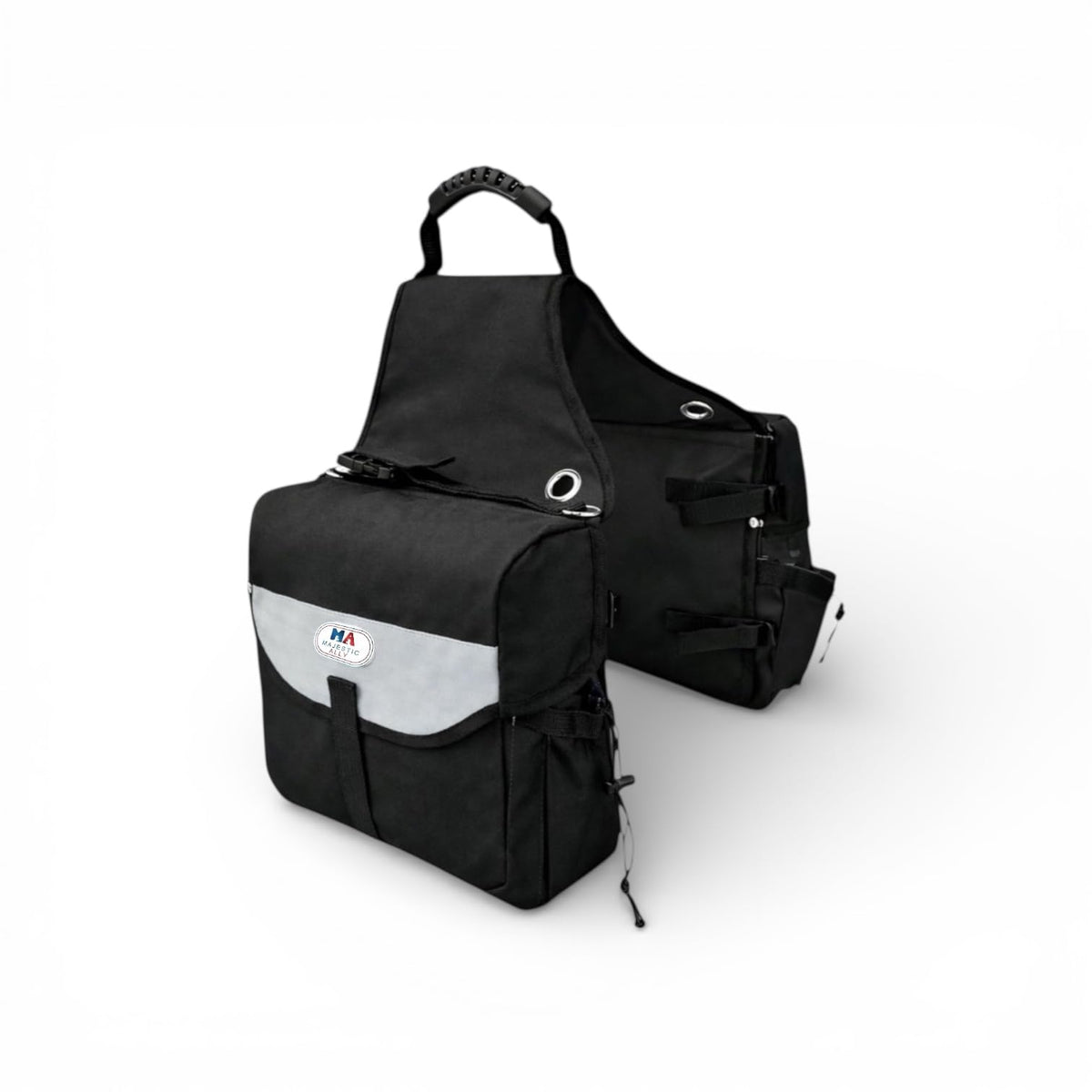 4-Piece Nylon Saddle Bag Set with Horn Bag, Cantle Bag & Pommel Bag N148502