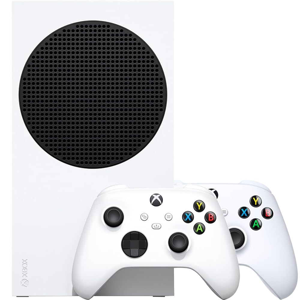 Robot White 512GB All-digital Gaming Console with Dual Wireless Controllers V505578