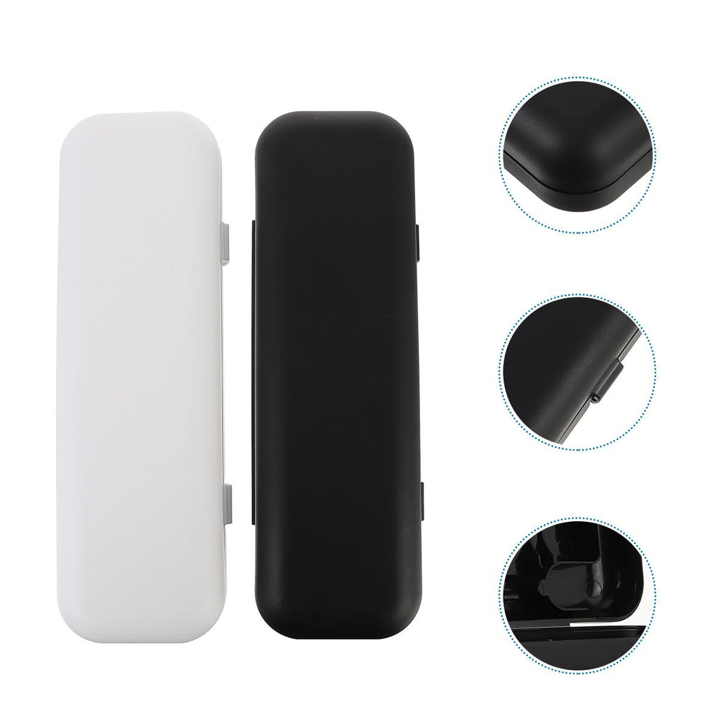 Electric Toothbrush Travel Case 2Pcs Set Black and White F823