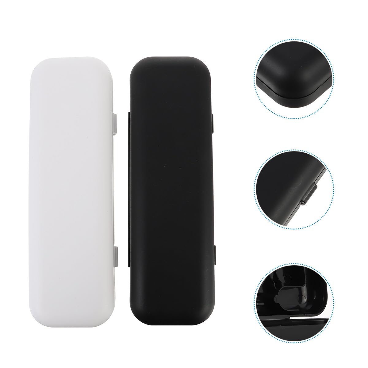 Electric Toothbrush Travel Case 2Pcs Set Black and White F823