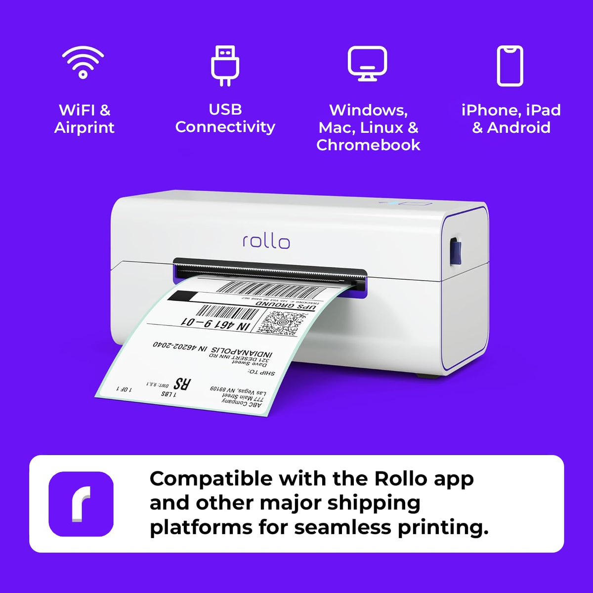 Wireless Wi-Fi 4x6 Thermal Label Printer X936
