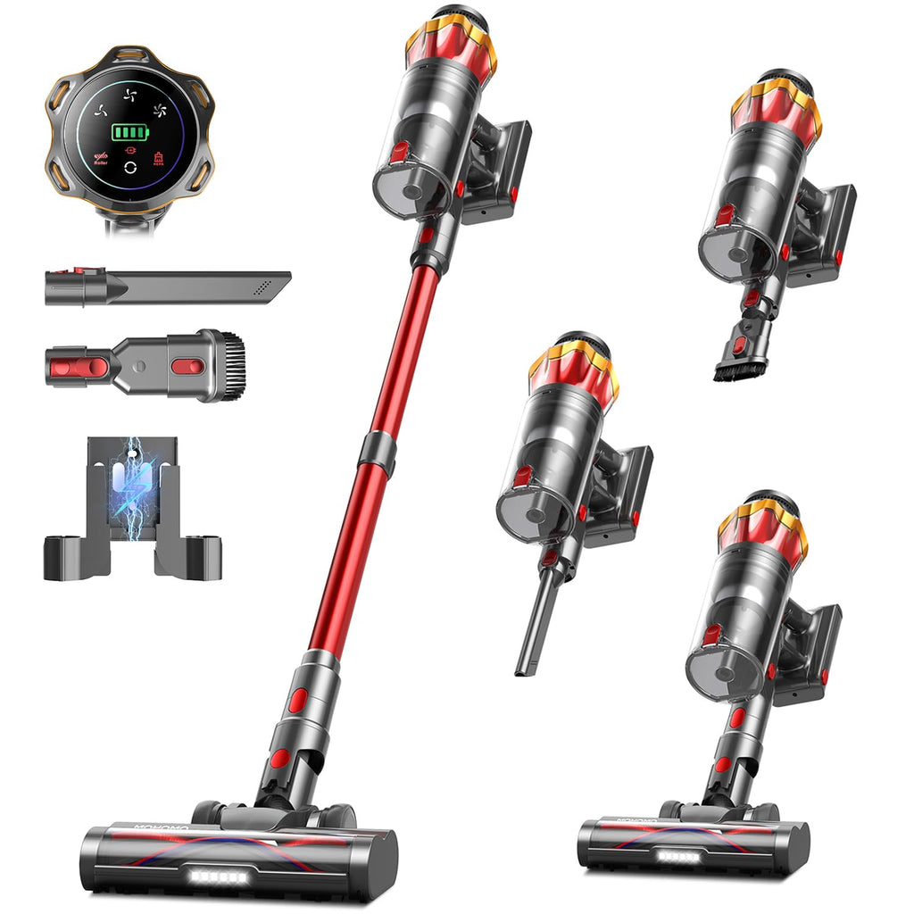 Cordless Stick Vacuum Cleaner 650W 55KPa Red Q839786