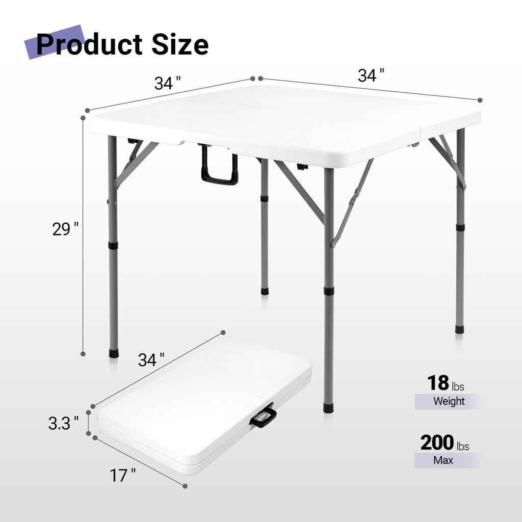 White Folding Card Table X295600