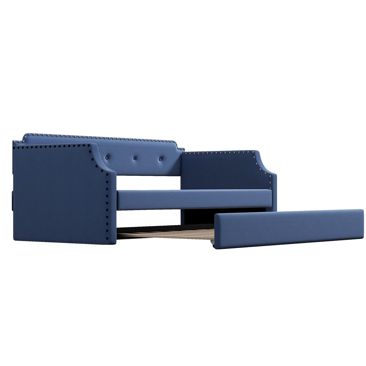Upholstered Linen Daybed with Trundle B2223
