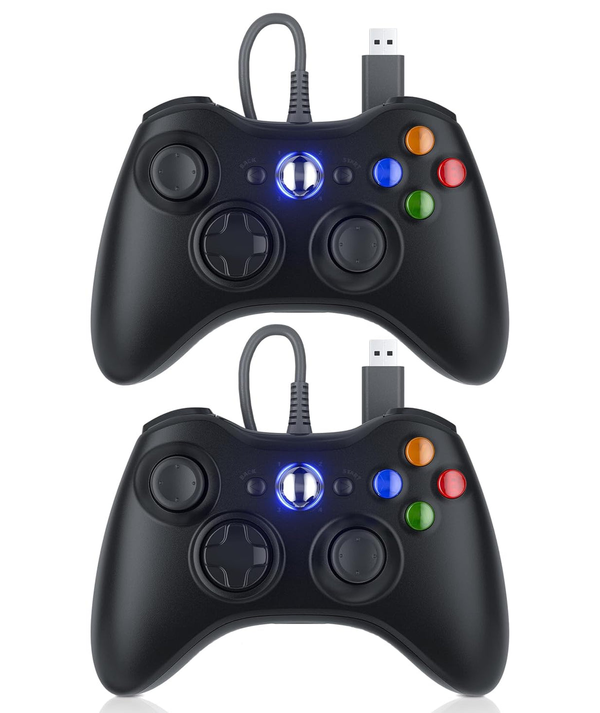 10ft Wired Controller with Upgraded Joystick, Double Shock, 2.5mm Audio Jack - 2 Pack P70292