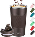 16 oz Insulated Stainless Steel Travel Coffee Mug with Screw Lid R8545