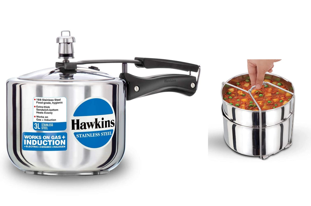 Stainless Steel Pressure Cooker, 3 Litres Z298