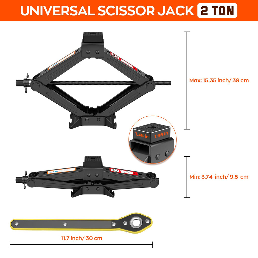 2 Ton Scissor Jack Kit with Lug Wrench X863677