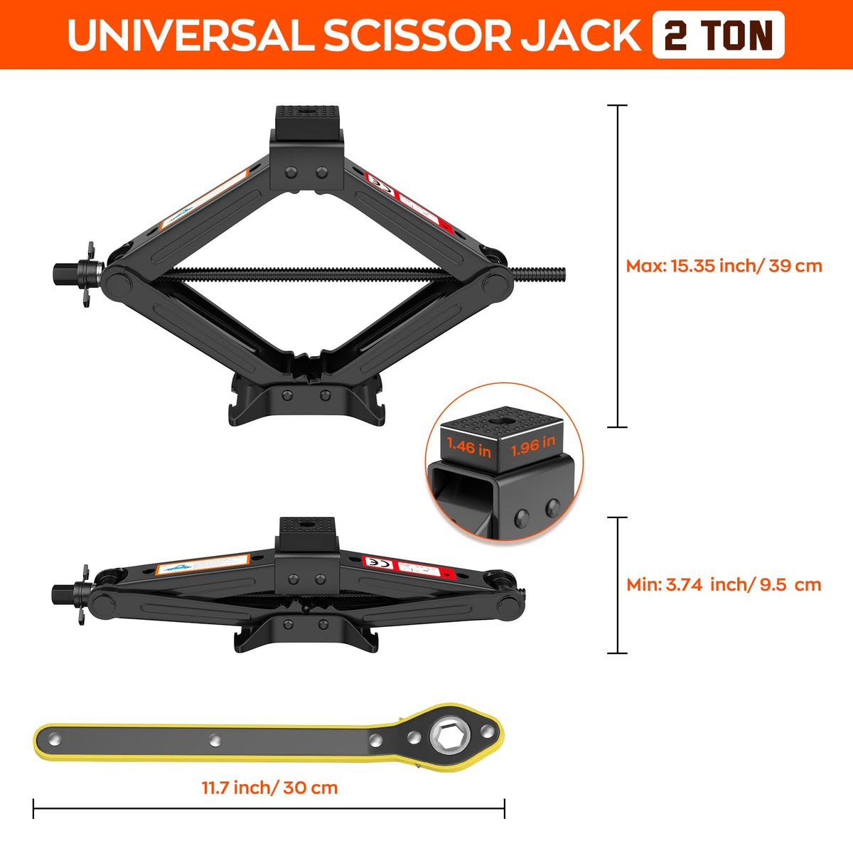 2 Ton Scissor Jack Kit with Lug Wrench X863677