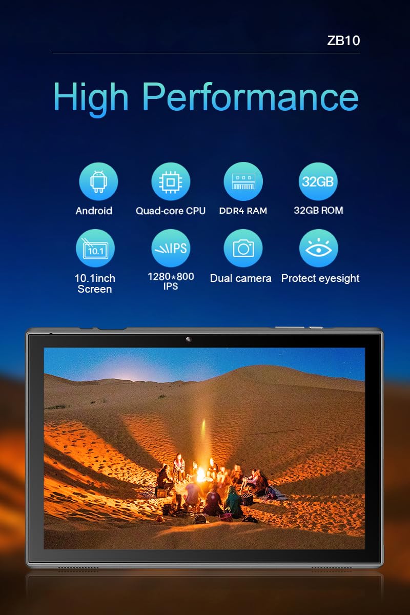 10 inch Android Tablet 8GB RAM 32GB ROM Gray Z1926