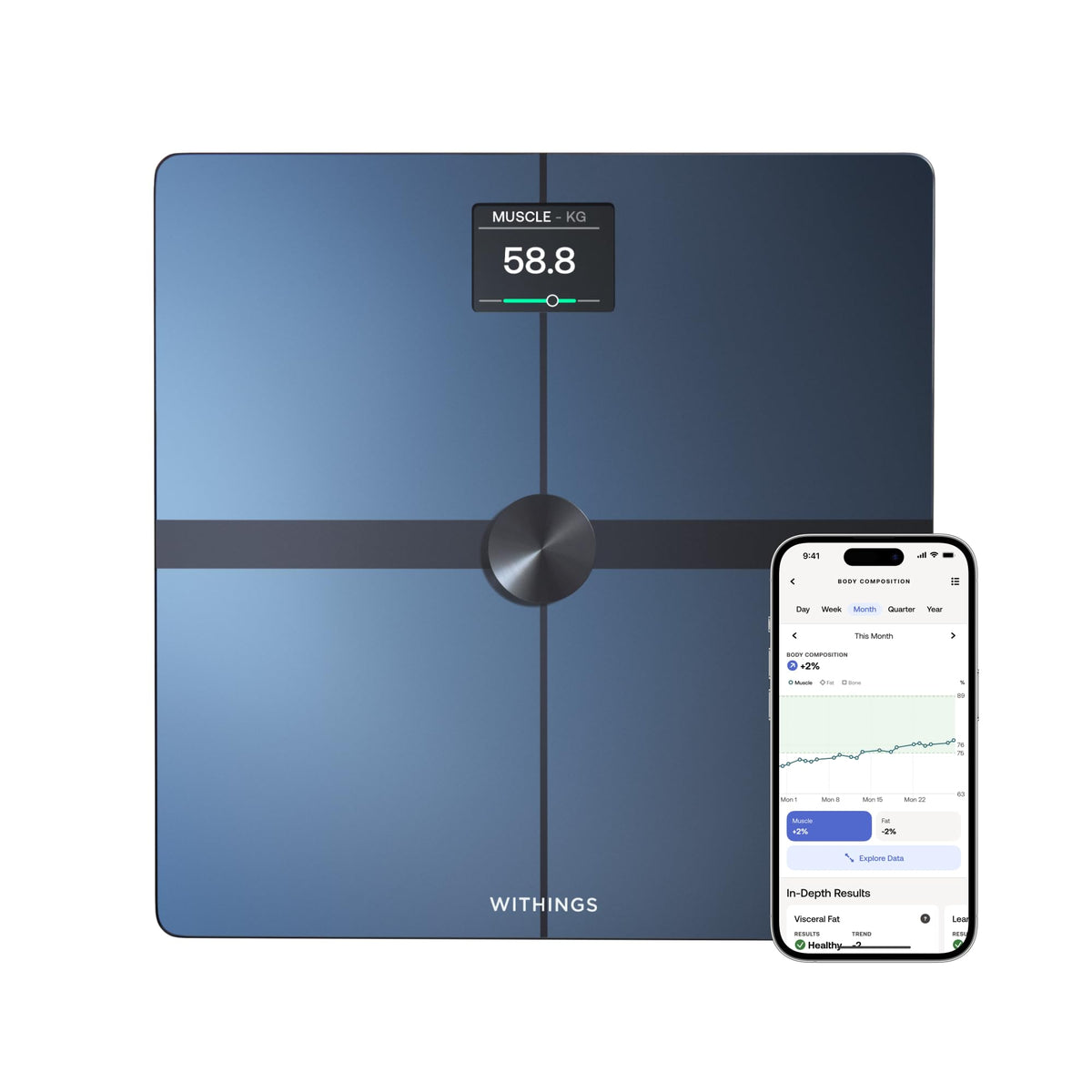 Black Smart Body Composition Wi-Fi Bluetooth Scale L947
