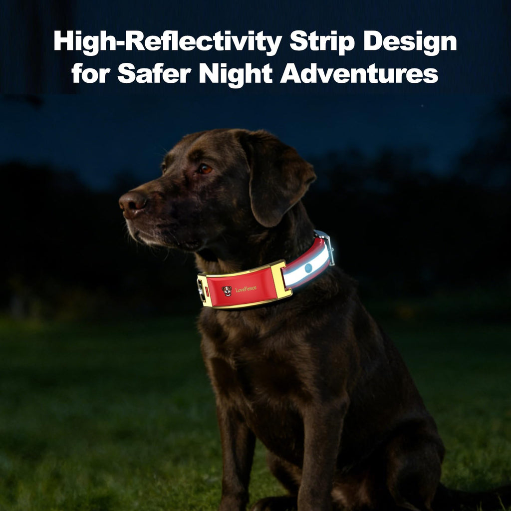 Red Wireless Electric GPS Dog Collar W1893