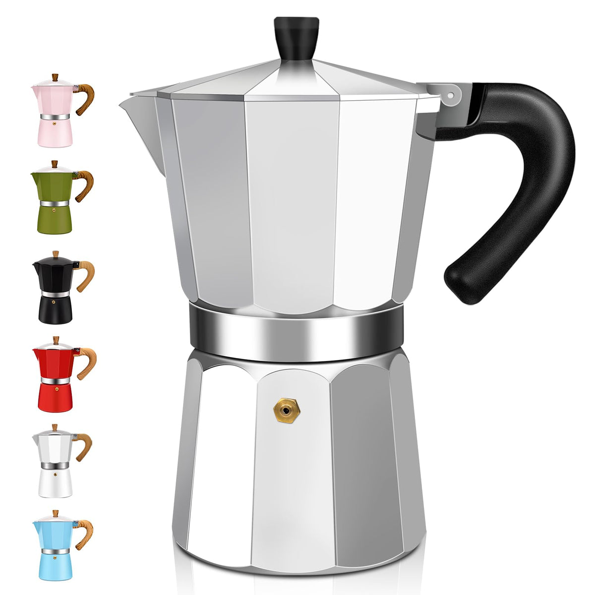 1-2 Cup Aluminum Stovetop Moka Pot Espresso Maker Z295