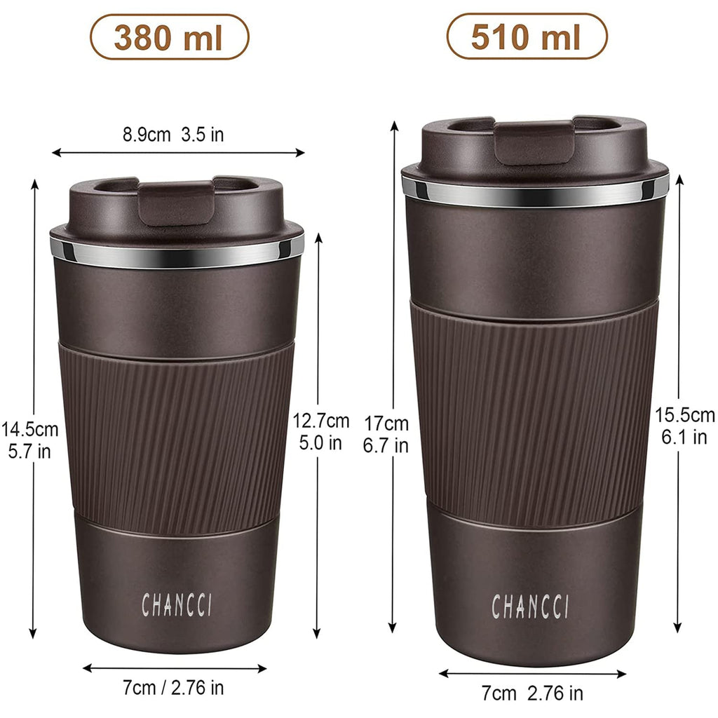 16 oz Insulated Stainless Steel Travel Coffee Mug with Screw Lid R8545