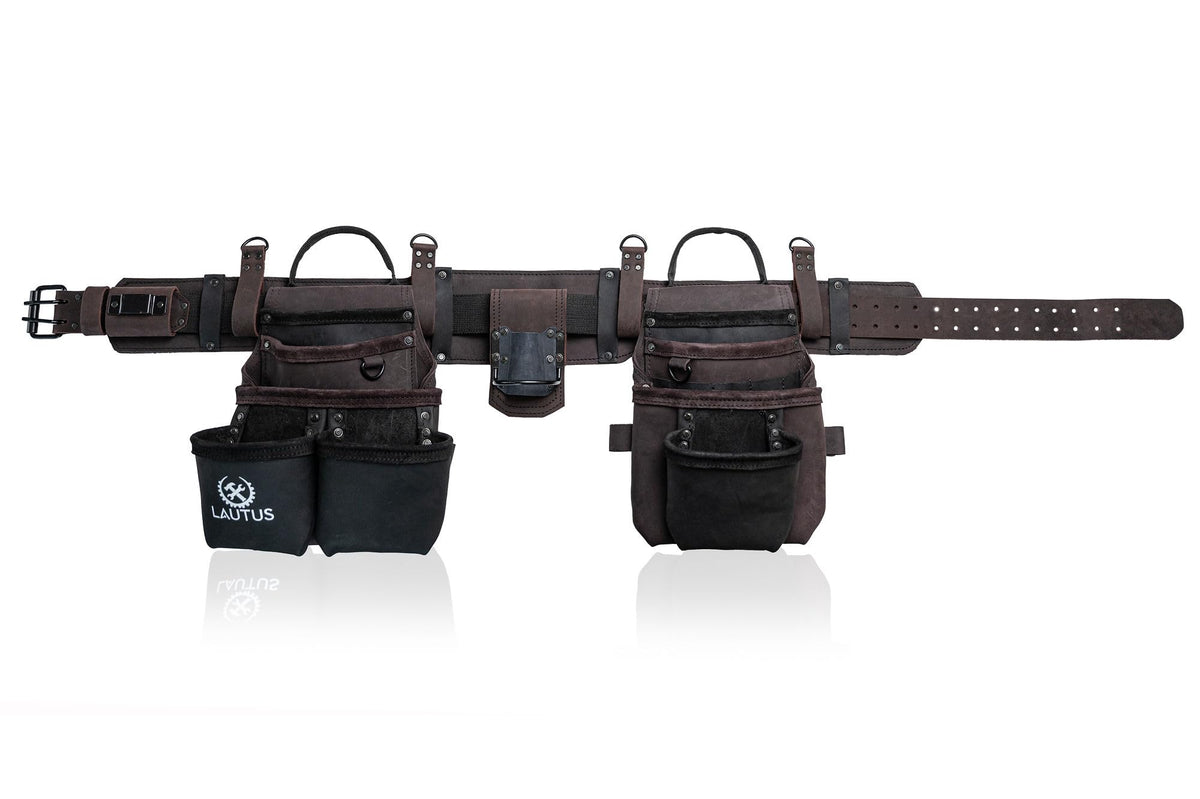 Top Grain Leather Tool Belt 18 Pockets P9245