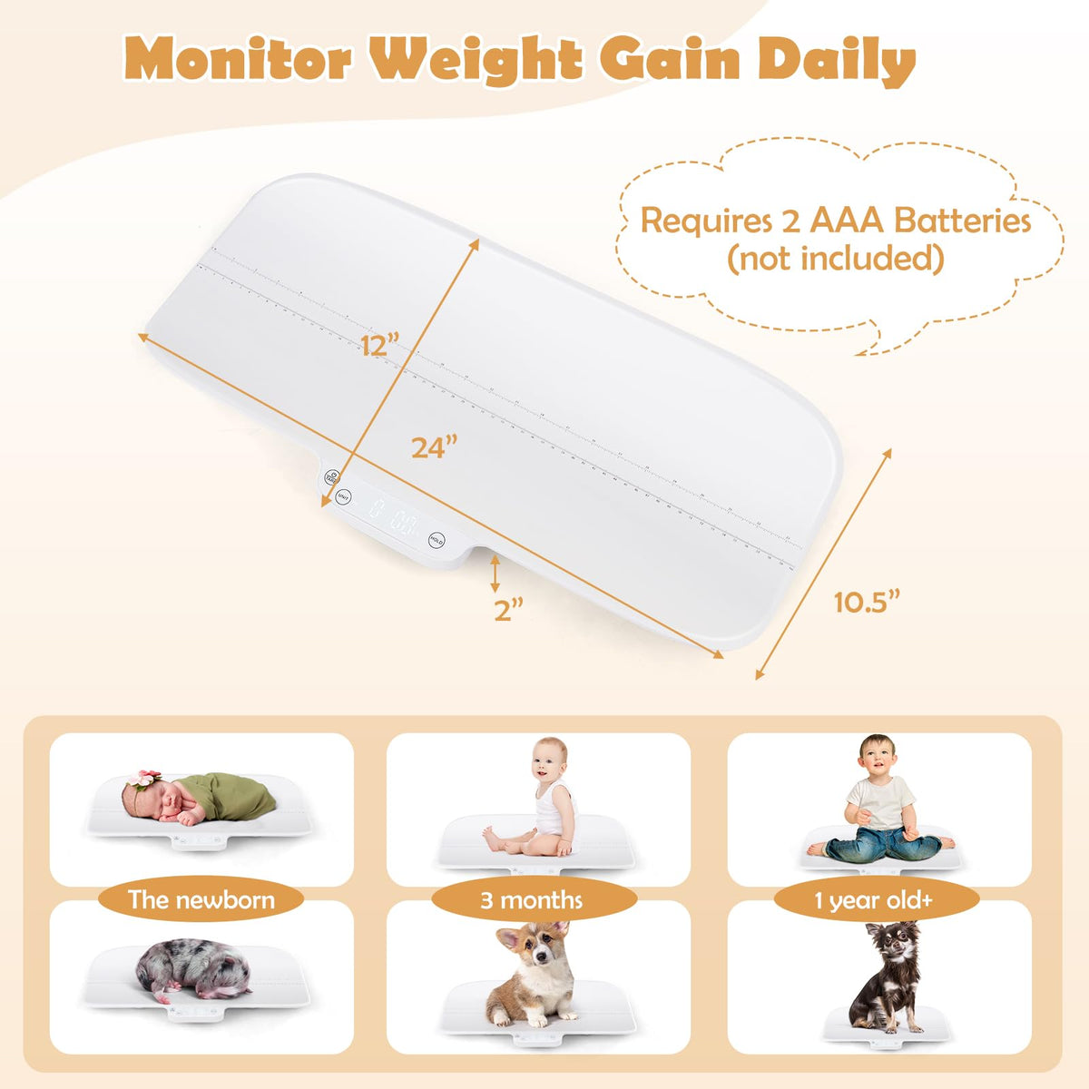 66lb Digital Baby Pet Scale with Smart App Control L239440
