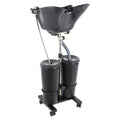 Black Portable Shampoo Bowl with 2 Bucket and Drain Hoses G93176