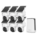 360° PTZ Wireless Solar Security Cameras System 6-Cam-kit with NVR A4780