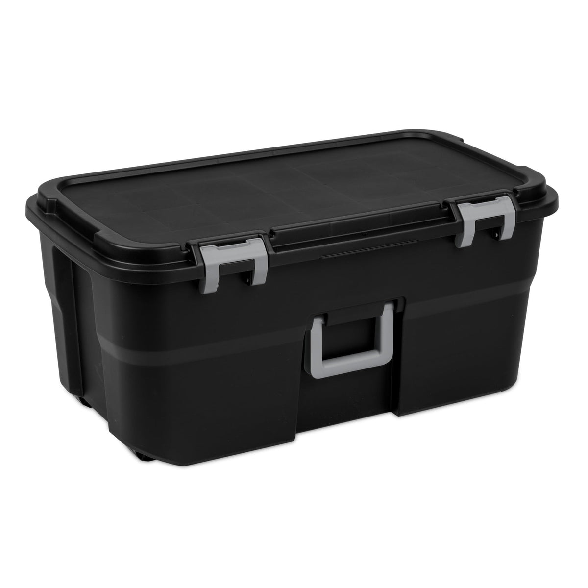 Black 22Gal Wheeled Lockable Storage Footlocker K658664