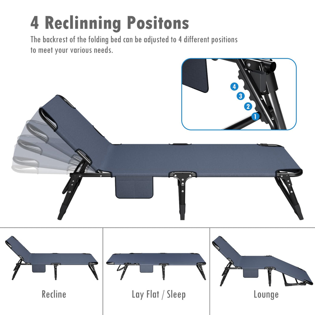 Folding Camping Cot with Pad K5678