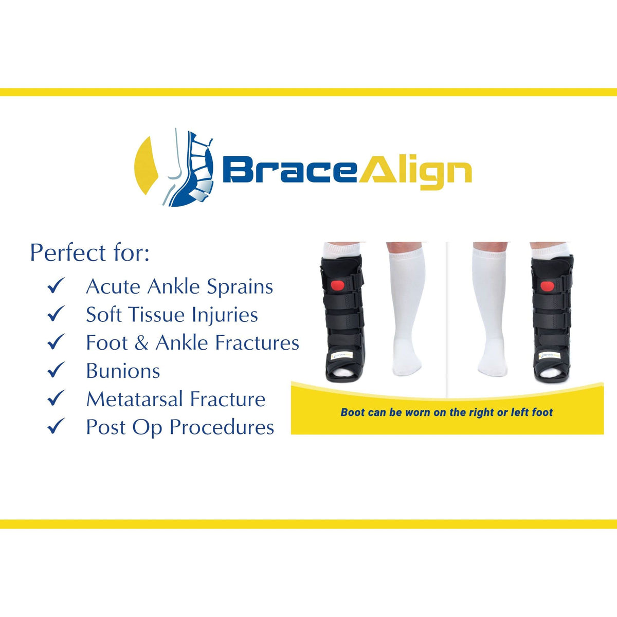 Tall CAM Walker Boot + Ankle & Foot Ice Pack Cold Wrap A249761