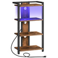 4-Tier Media Stand with Charging Station & LED Light S26012