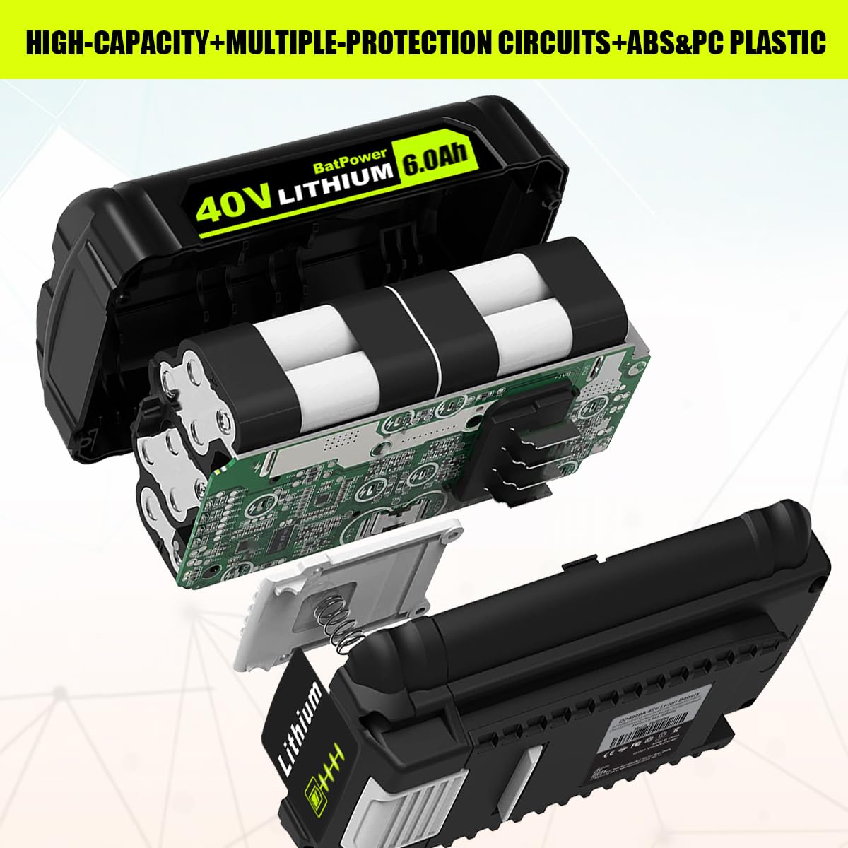 2-Pack 40V Lithium-Ion Battery and Charger Starter Kit L1721