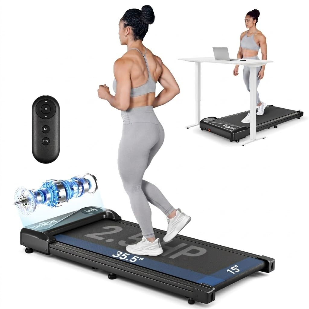 Portable Under Desk Walking Treadmill 265 lbs Capacity H363059