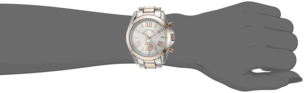 Two-Tone Analog Watch with Silver Dial and 41mm Metal Case H92198