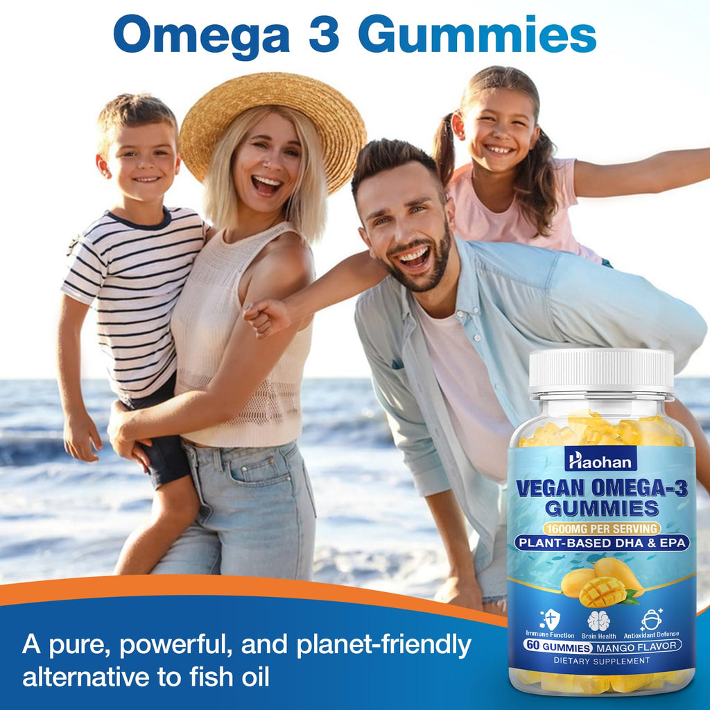Sugar-Free Orange Flavor Omega-3 Gummies 120 Gummies Y2720