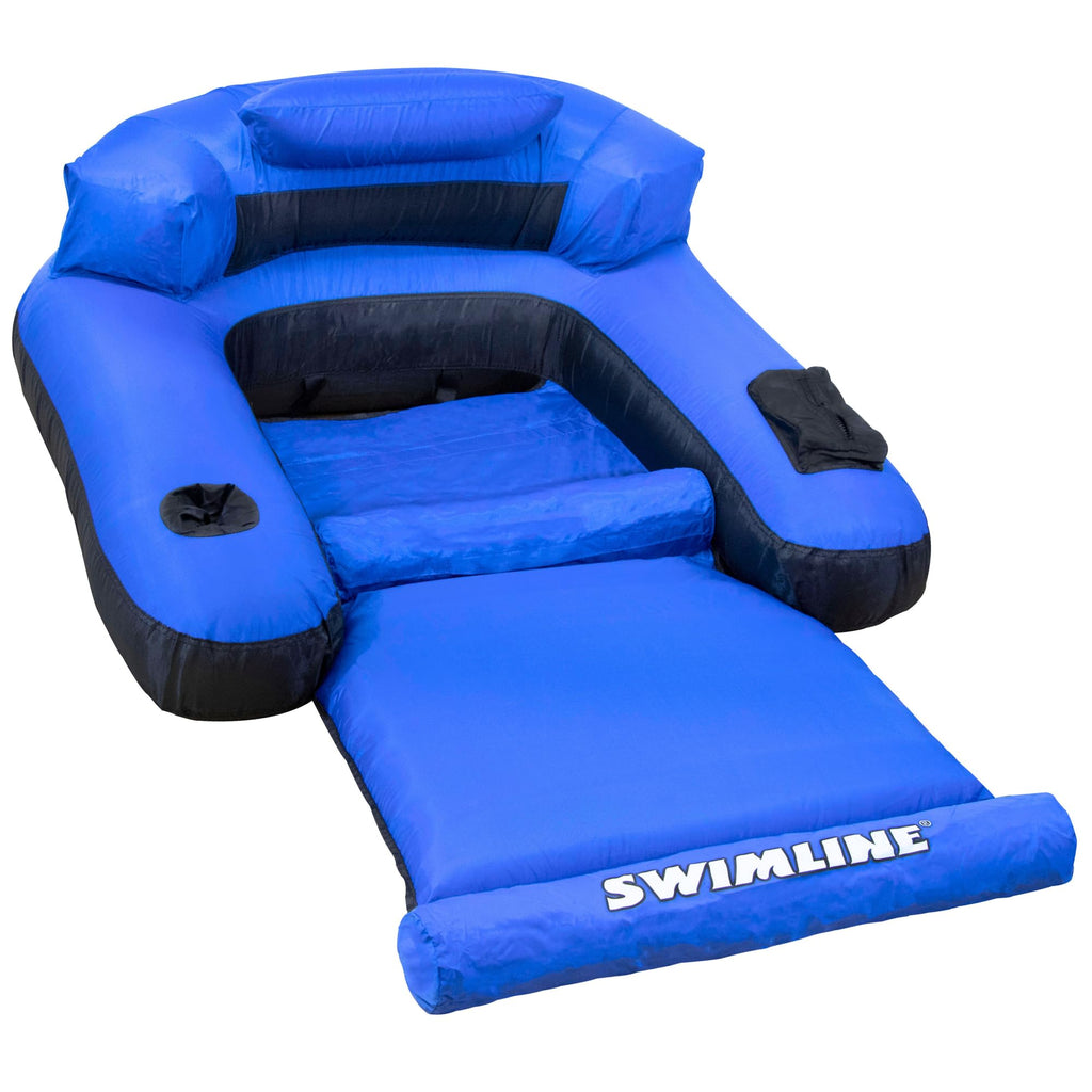 Fabric Covered Pool Float Mattress Red Lounger Raft T863506