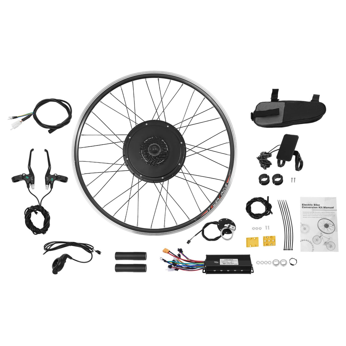 1000W 48V Rear Electric Bike Conversion Kit with LCD Display R961
