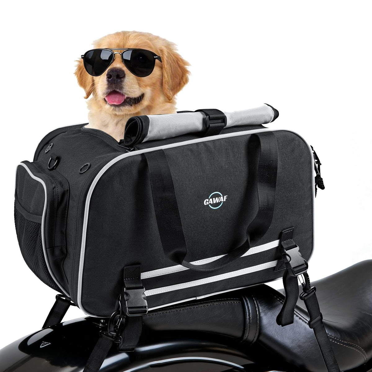 Motorcycle Dog Carrier Expandable for Small Cats Dog Pet Under 17 lbs A705720