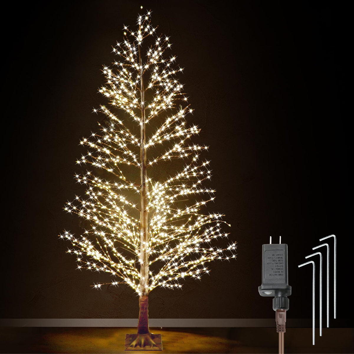 6FT Lighted Birch Tree with 1300 LED Lights Y84531