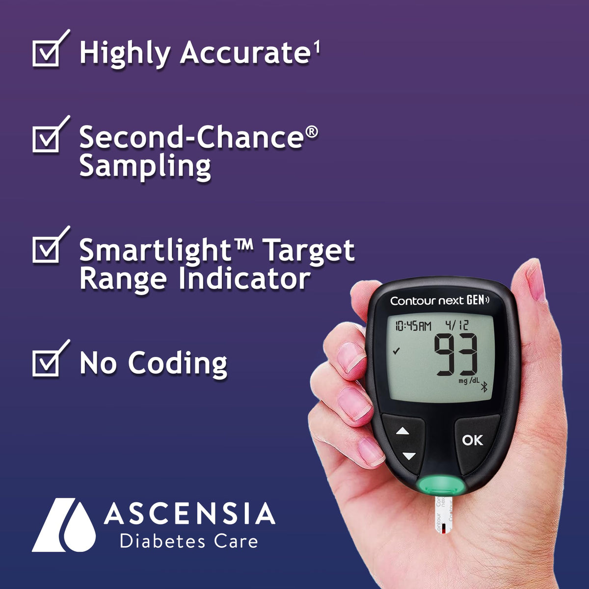 Blood Glucose Monitoring System + 55 Test Strips Z72081