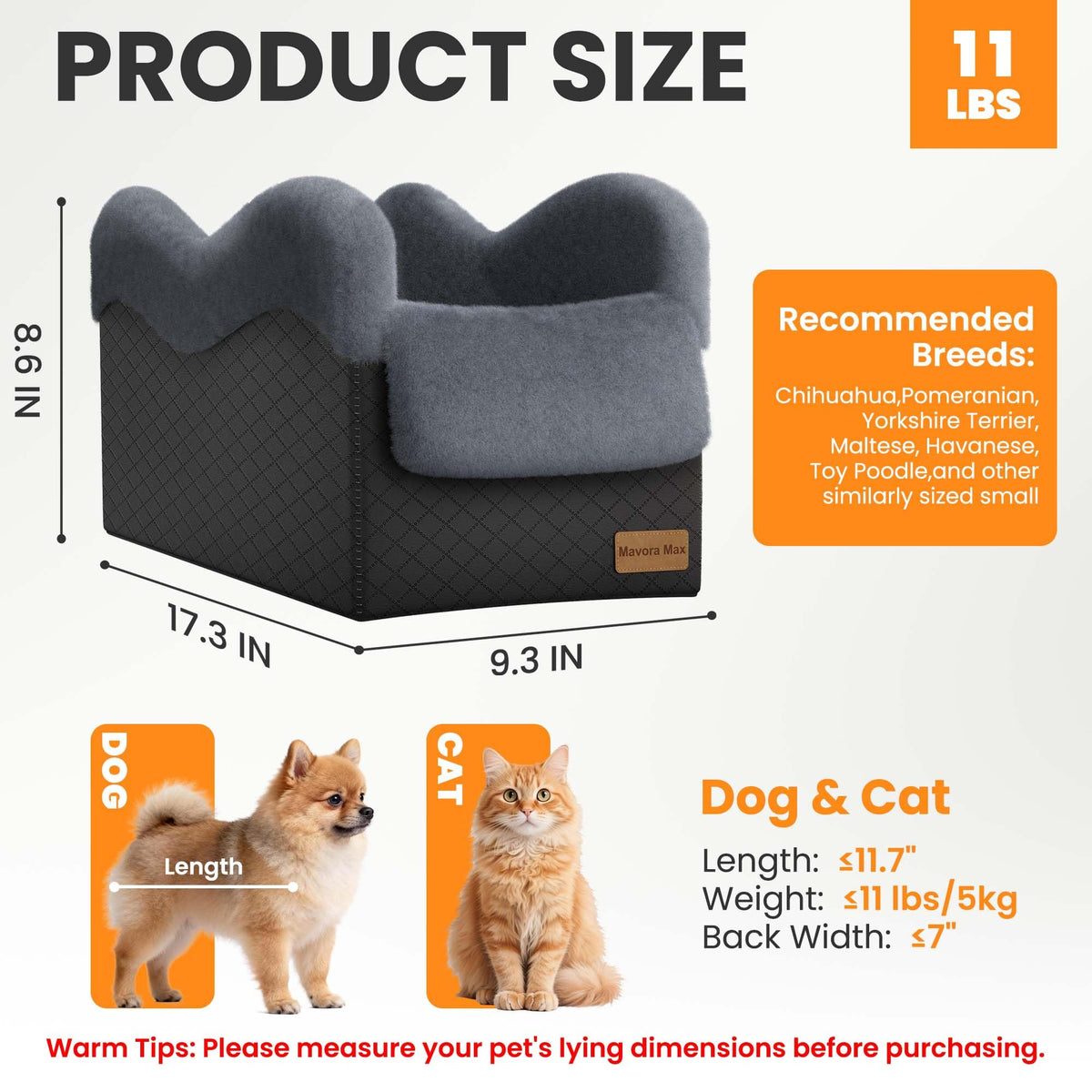 Grey Dog Car Seat V82777