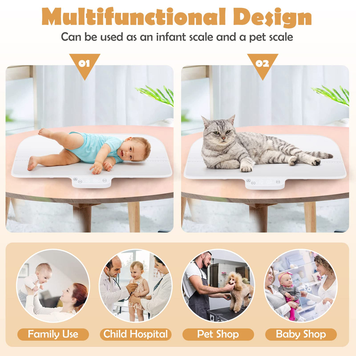 66lb Digital Baby Pet Scale with Smart App Control L239440