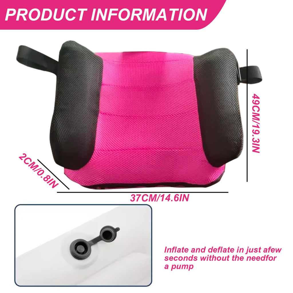Portable Inflatable Backless Booster Car Seat with Washable Cover T4870