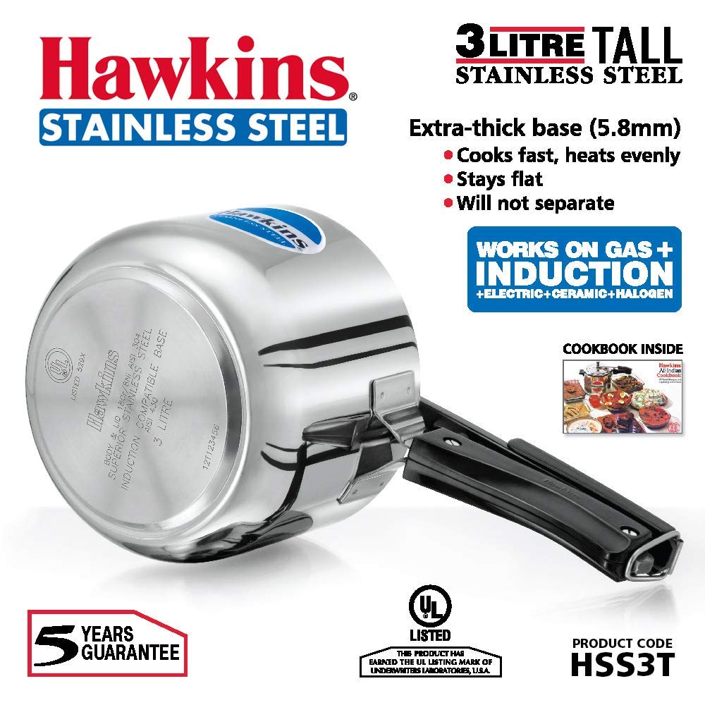 Stainless Steel Pressure Cooker, 3 Litres Z298