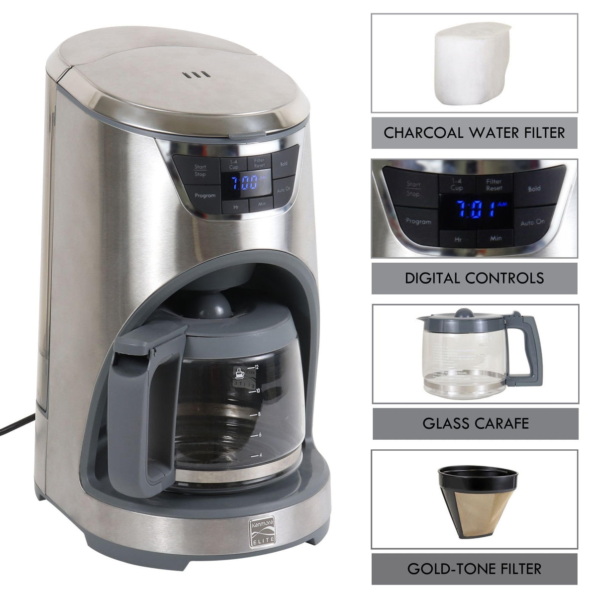 12-Cup Programmable Drip Coffee Maker with Glass Pot Z5360