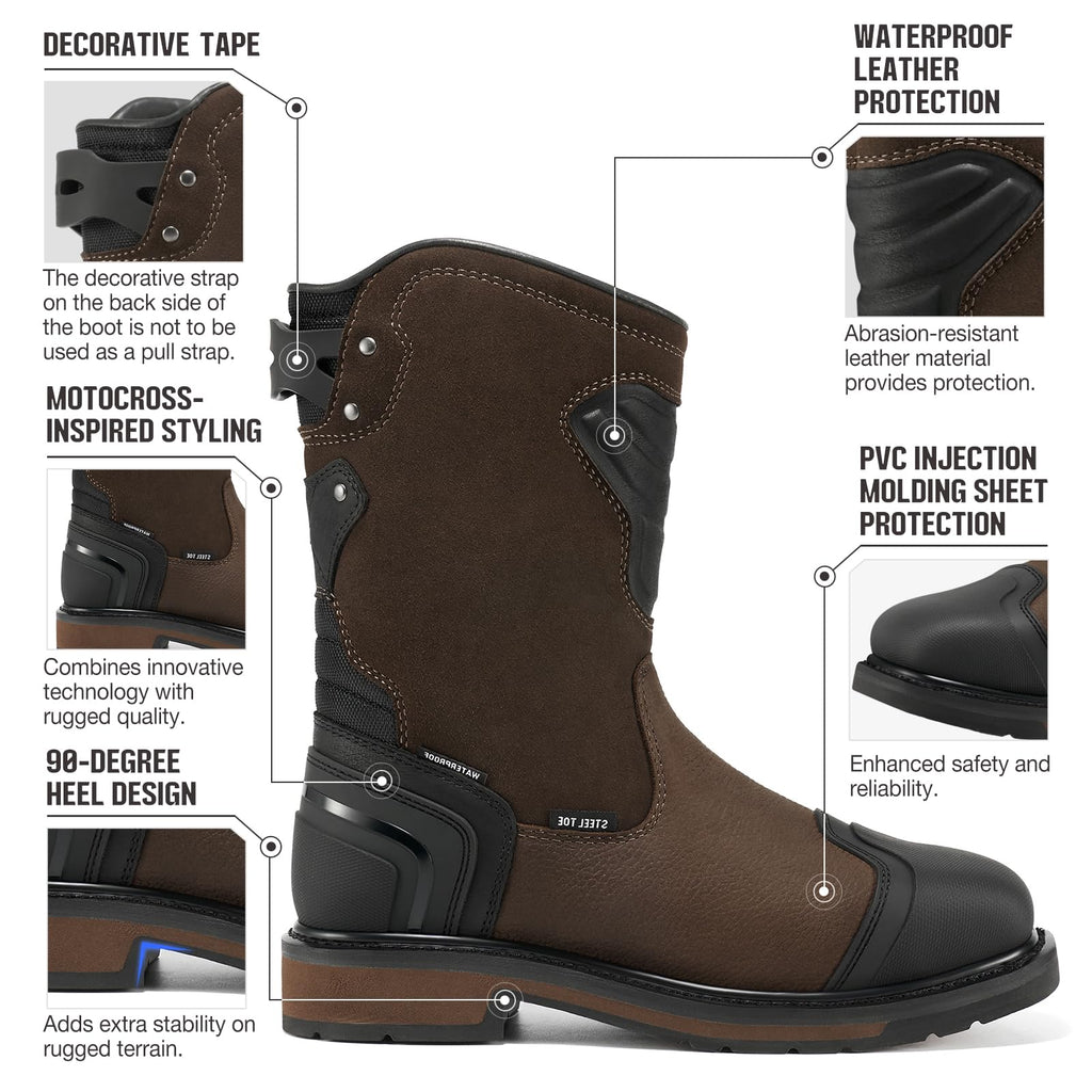 Steel Toe Waterproof Work Boots Y4654